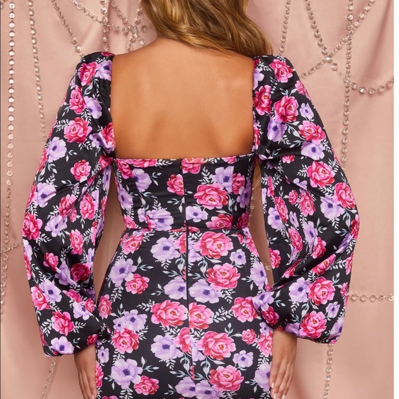 MINI DRESS FLORAL PRINT - Picture 3 of 3